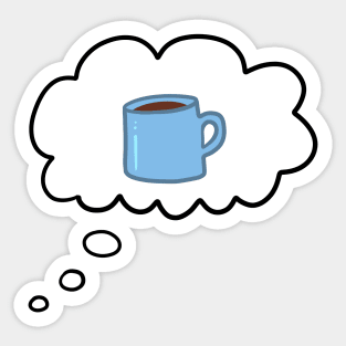 Coffee Thought Bubble Sticker